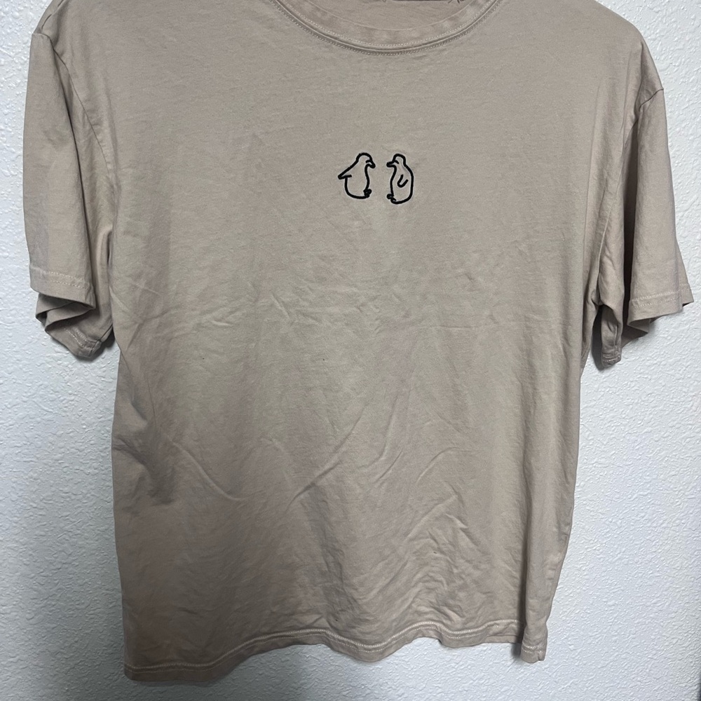 Tan Short Sleeve Tee Top